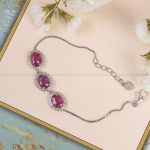 دستبند یاقوت سرخ زنانه کد 10390