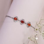 دستبند عقیق یمن زنانه کد 10406