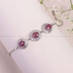 دستبند یاقوت سرخ زنانه کد 10407