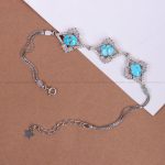 دستبند فیروزه زنانه کد 10413