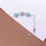 دستبند فیروزه زنانه کد 10418