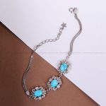 دستبند فیروزه زنانه کد 10419