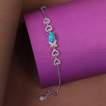 دستبند فیروزه زنانه کد 10429