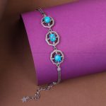 دستبند فیروزه زنانه کد 10430