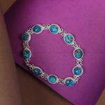 دستبند فیروزه زنانه کد 10437