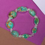 دستبند فیروزه زنانه کد 10439