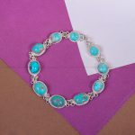 دستبند فیروزه زنانه کد 10441