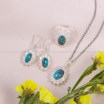 نیم ست فیروزه زنانه کد 10454