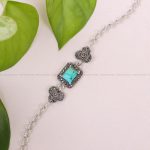 دستبند فیروزه زنانه کد 10592