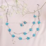 نیم ست فیروزه زنانه کد 10572