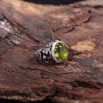 انگشتر زبرجد مردانه کد 10469