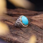 انگشتر فیروزه عجمی مردانه کد 10479