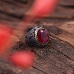 انگشتر یاقوت سرخ مردانه کد 10485