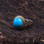 انگشتر فیروزه عجمی مردانه کد 9447