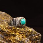 انگشتر فیروزه شجری مردانه کد 9162