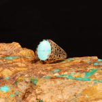 انگشتر فيروزه عجمی مردانه کد 9167