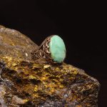 انگشتر فیروزه شجری مردانه کد 9172