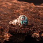 انگشتر فیروزه شجری مردانه کد 9176