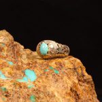 انگشتر فیروزه عجمی مردانه کد 9187