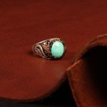 انگشتر فيروزه شجری مردانه کد 9198