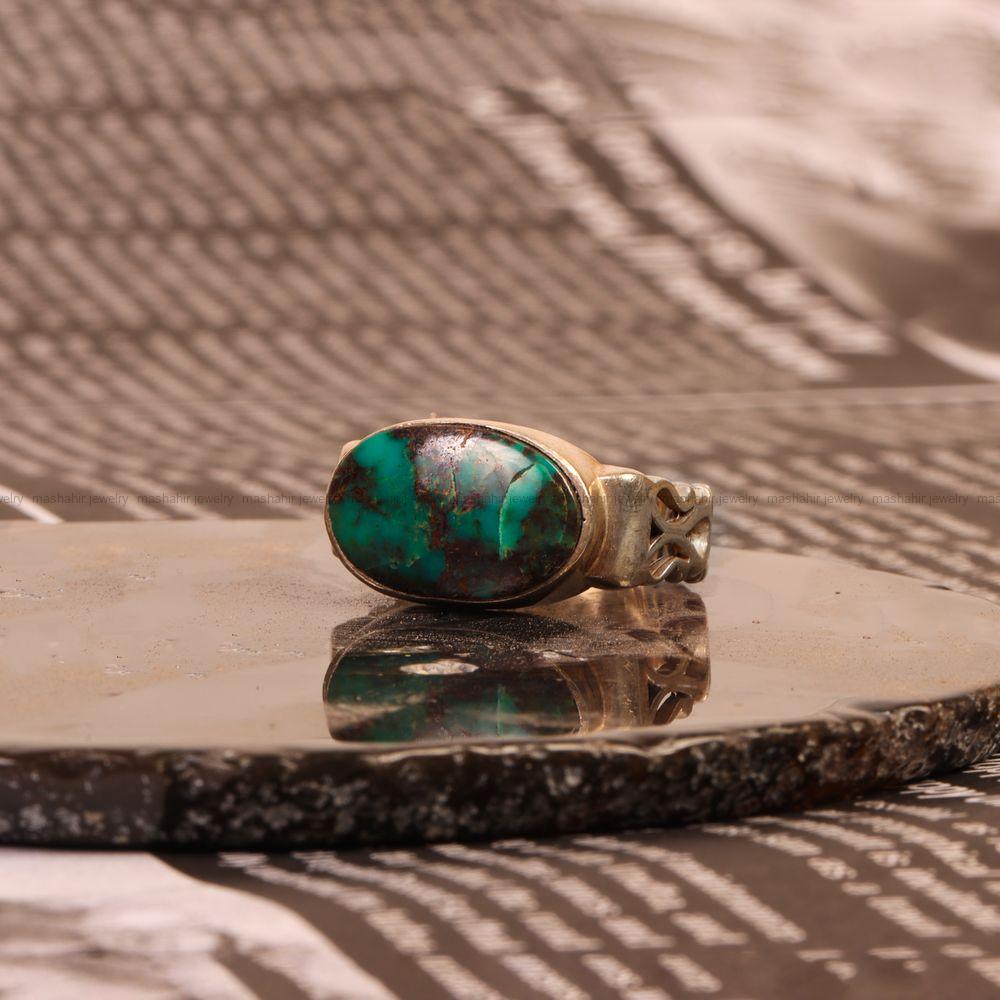 انگشتر فيروزه شجری مردانه کد 9221