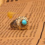 انگشتر فيروزه عجمی مردانه کد 9222