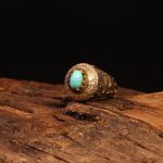 انگشتر فیروزه عجمی مردانه کد 9250