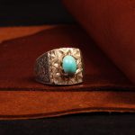 انگشتر فیروزه عجمی مردانه کد 9252