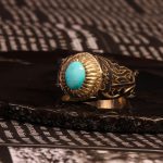 انگشتر فیروزه عجمی مردانه کد 9261
