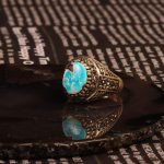 انگشتر فیروزه شجری مردانه کد 9263
