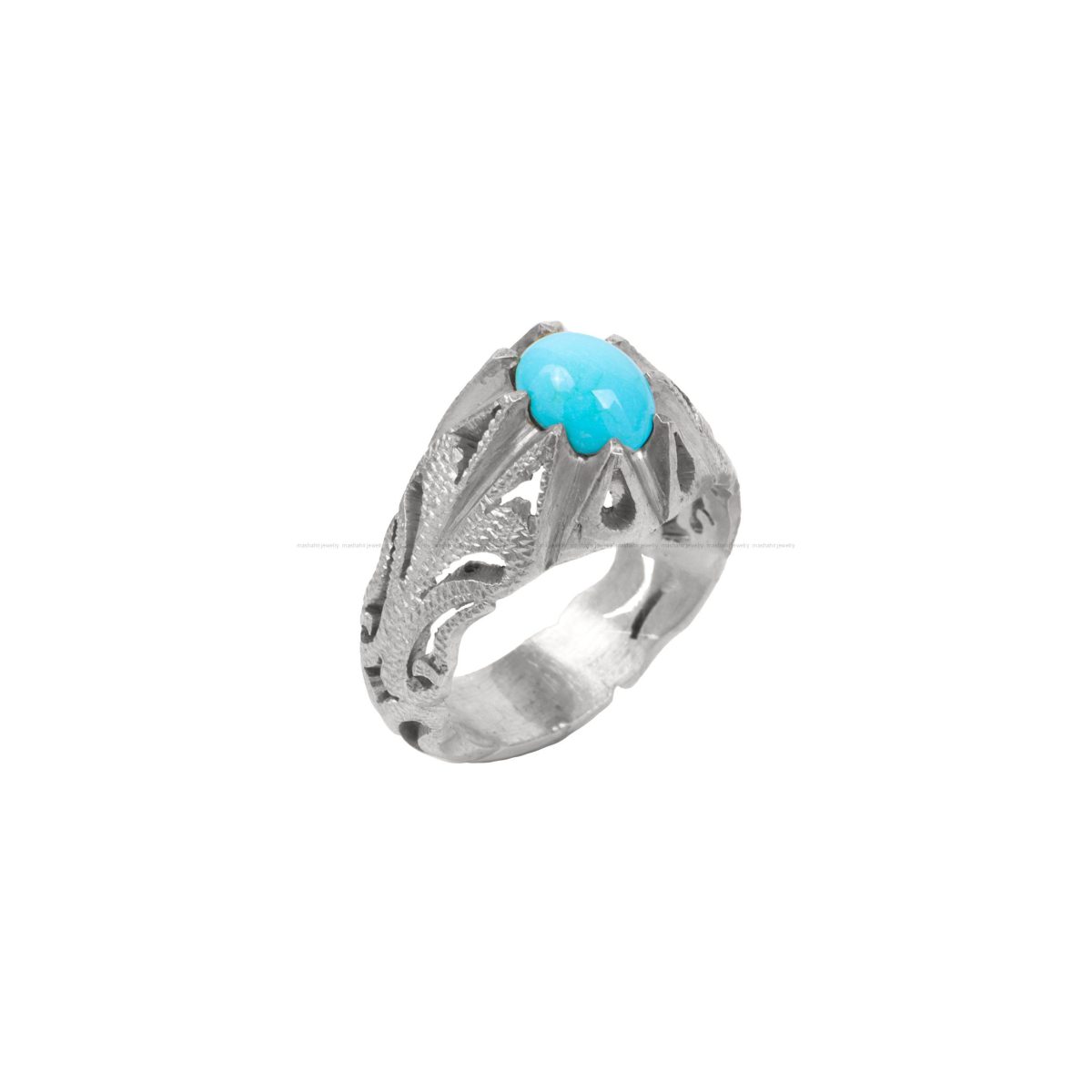 انگشتر فیروزه عجمی مردانه کد 9273