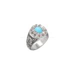 انگشتر فیروزه عجمی مردانه کد 9284