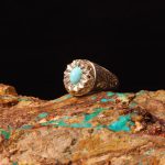 انگشتر فیروزه عجمی مردانه کد 9284