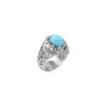انگشتر فیروزه عجمی مردانه کد 9286