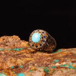 انگشتر فیروزه عجمی مردانه کد 9292