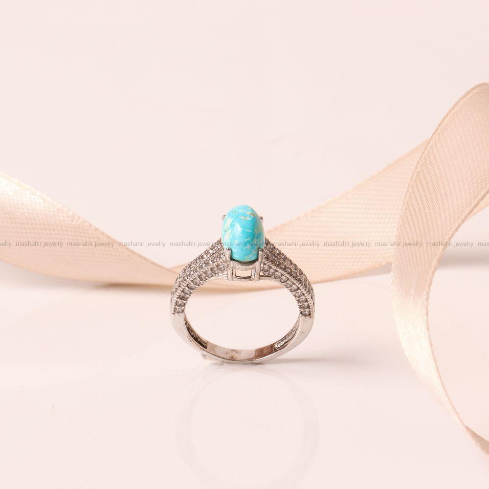 انگشتر فیروزه شجری زنانه کد 9309