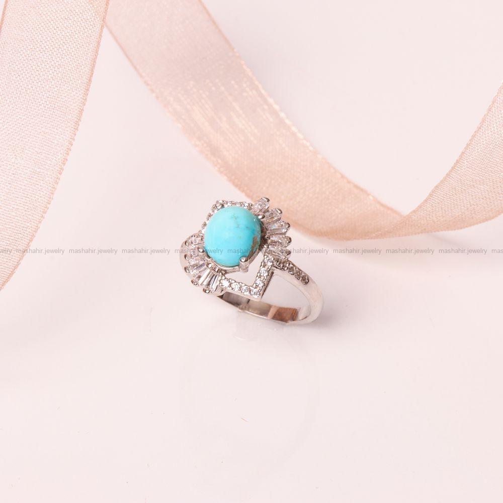 انگشتر فیروزه شجری زنانه کد 9313