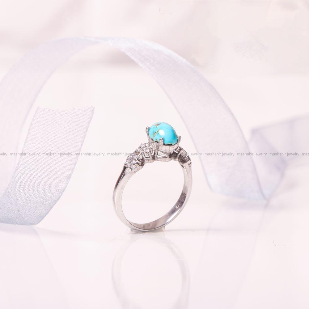 انگشتر فیروزه شجری زنانه کد 9316
