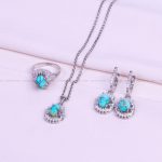 نیم ست فیروزه زنانه کد 9370