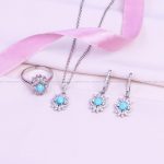 نیم ست فیروزه زنانه کد 9372