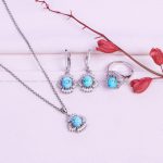 نیم ست فیروزه زنانه کد 9376