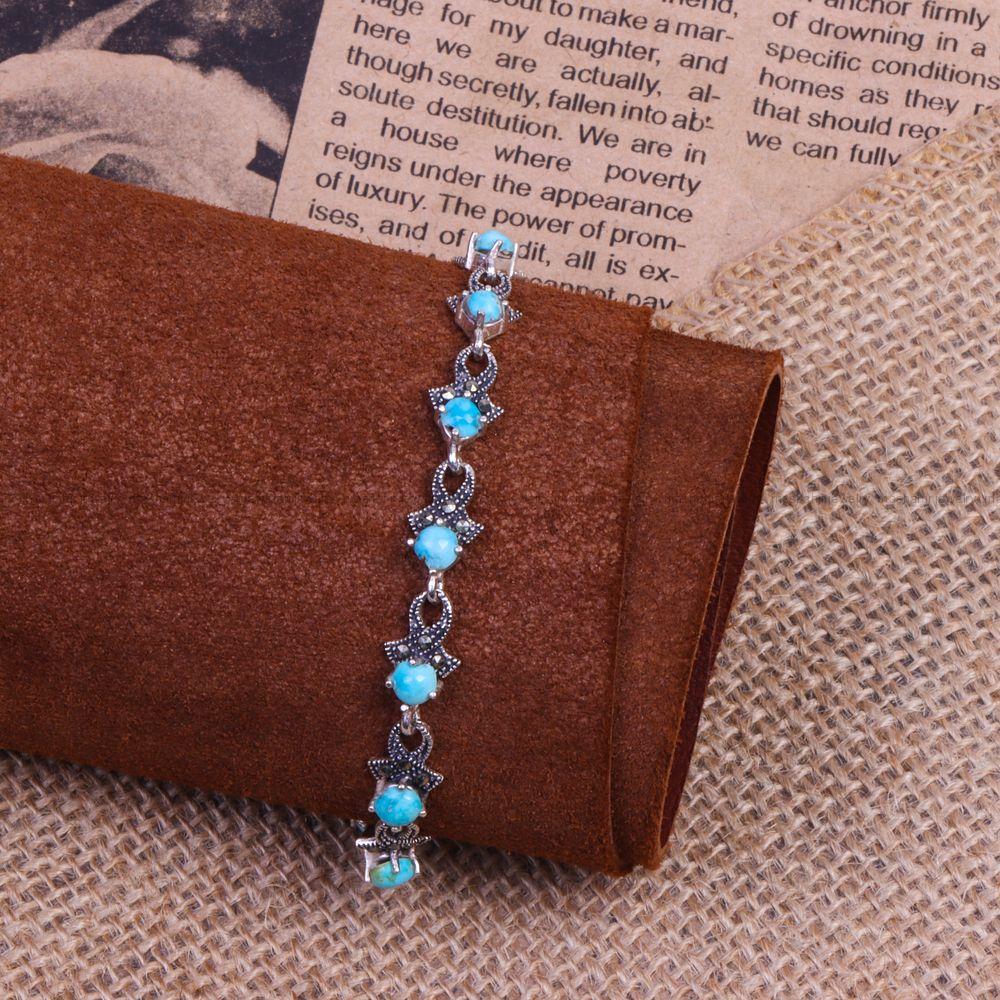 دستبند فیروزه زنانه کد 9391