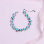 دستبند فیروزه زنانه کد 9402