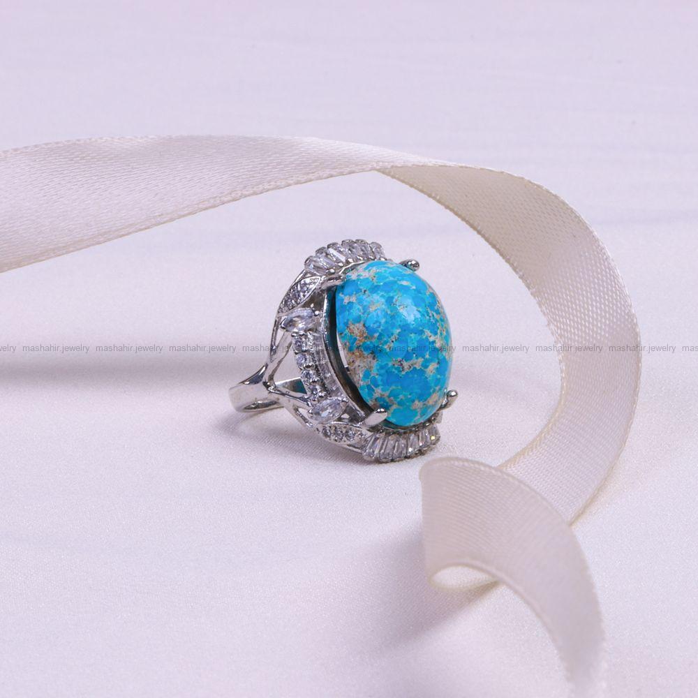 انگشتر فیروزه شجری زنانه کد 9404