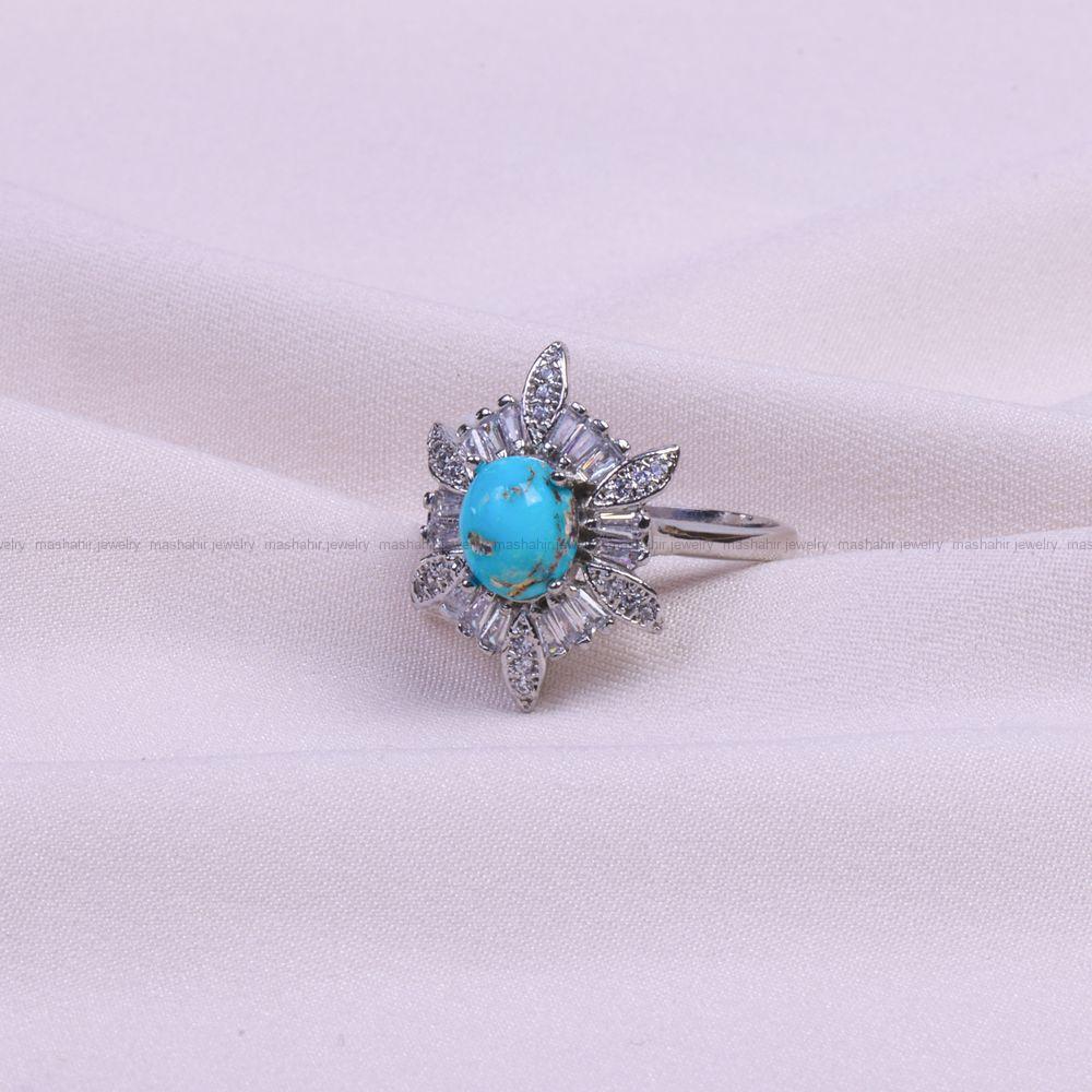 انگشتر فیروزه شجری زنانه کد 9409