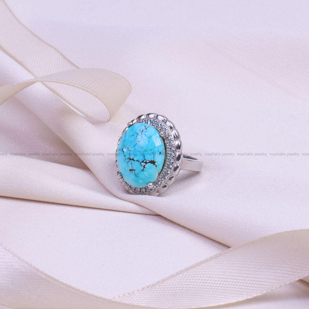 انگشتر فیروزه شجری زنانه کد 9418