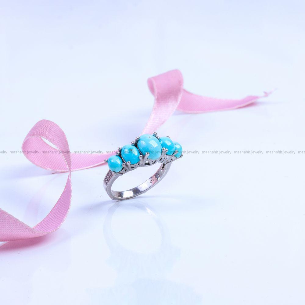انگشتر فیروزه شجری زنانه کد 9437