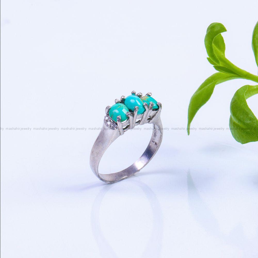 انگشتر فیروزه شجری زنانه کد 9451