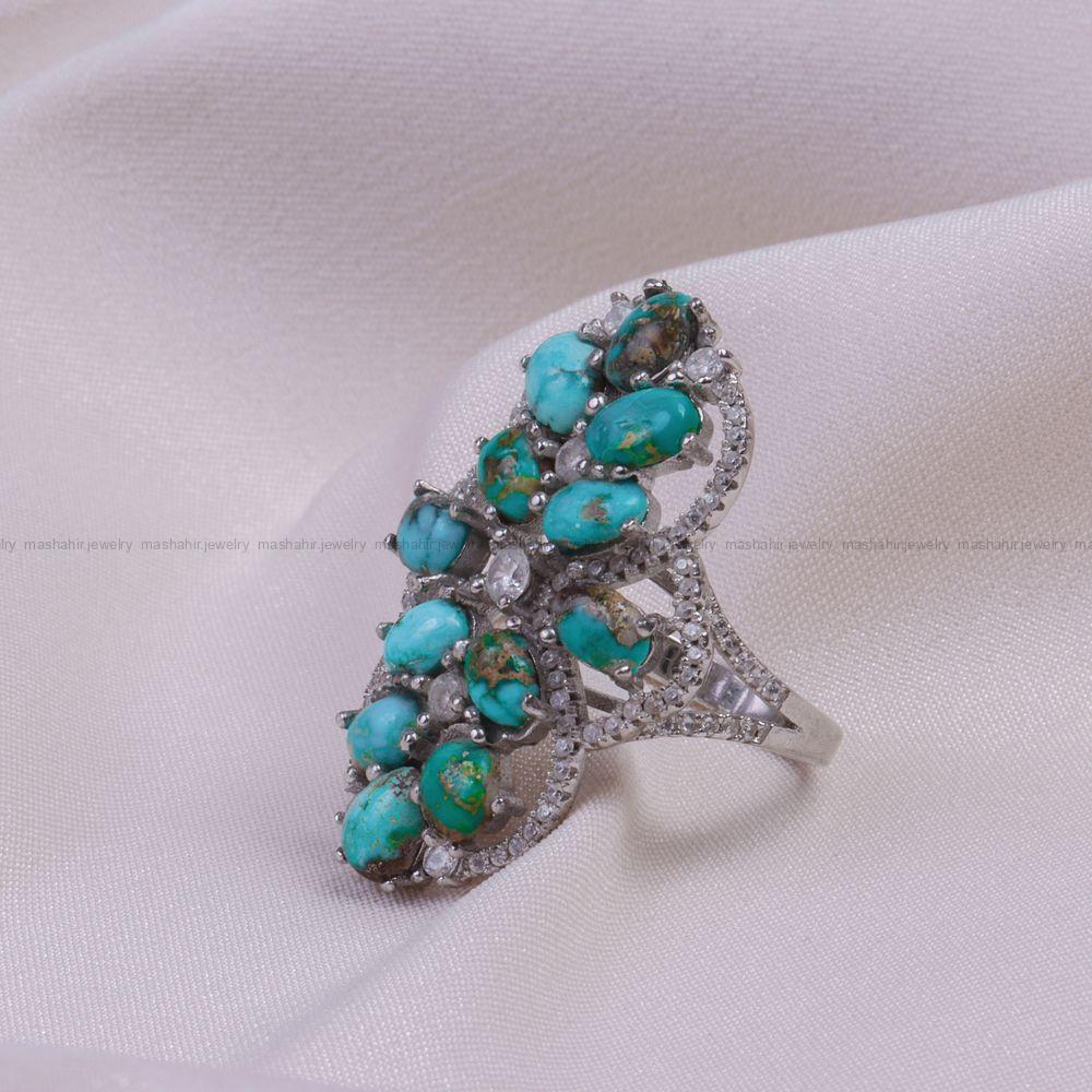 انگشتر فیروزه شجری زنانه کد 9454