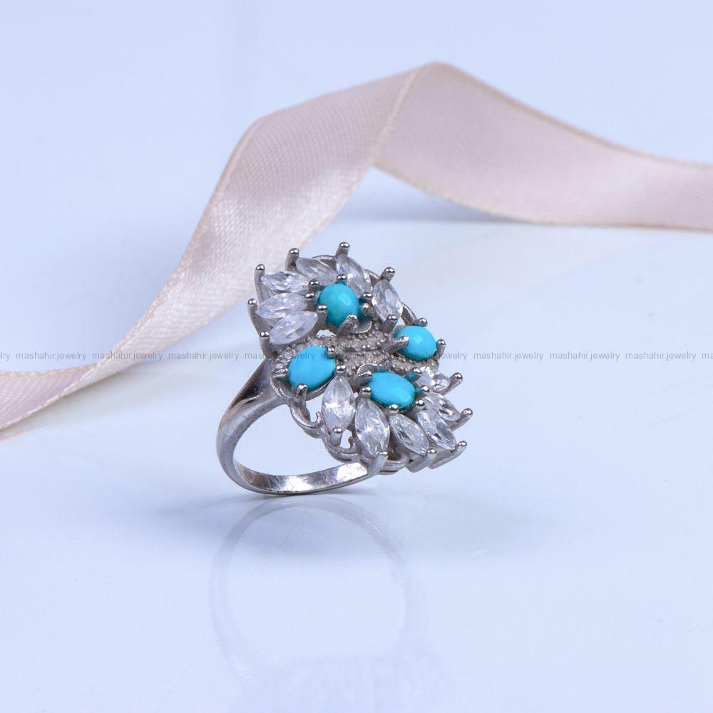 انگشتر فیروزه شجری زنانه کد 9456